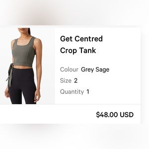 Lulu Lemon Crop Tank